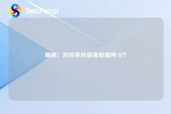 揭秘：风控系统最害怕哪种 IP？