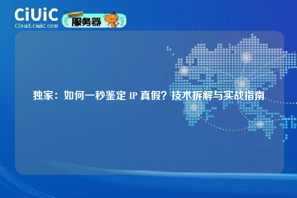 独家：如何一秒鉴定 IP 真假？技术拆解与实战指南